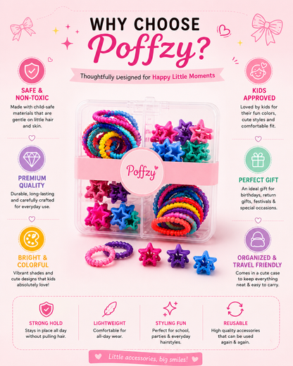 Poffzy Adorable Hair Accessory Set