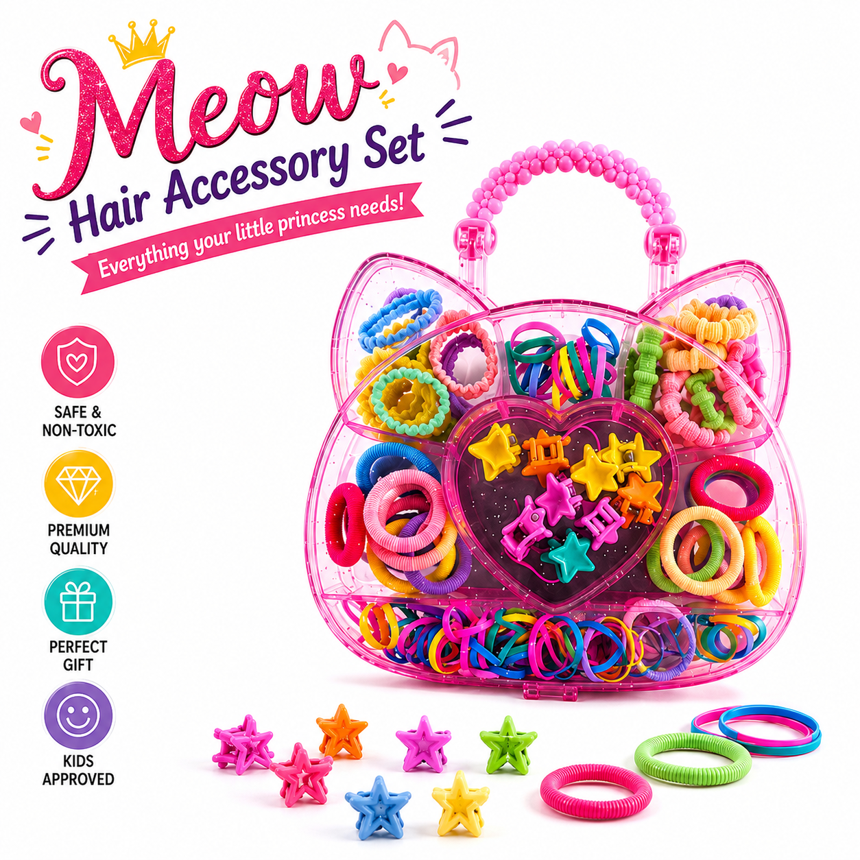 Poffzy Hello Kitty Hair accessory Set