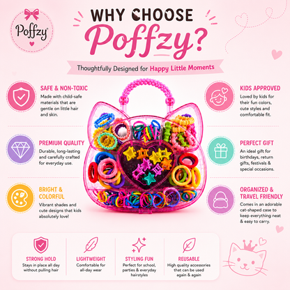 Poffzy Hello Kitty Hair accessory Set
