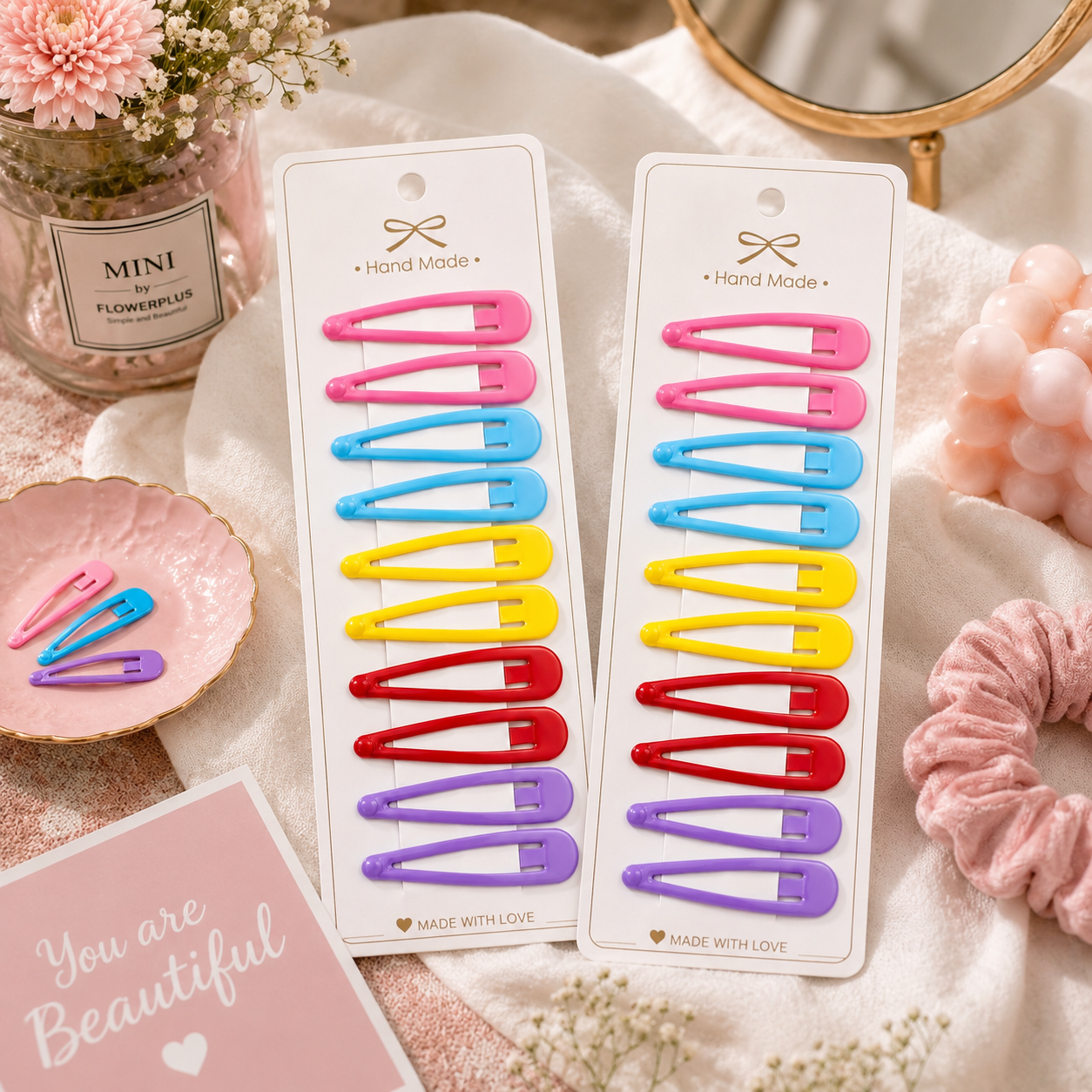 Poffzy Colourful Hair Clip Set pack of 2