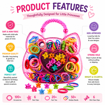 Poffzy Hello Kitty Hair accessory Set