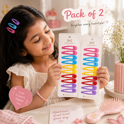 Poffzy Colourful Hair Clip Set pack of 2